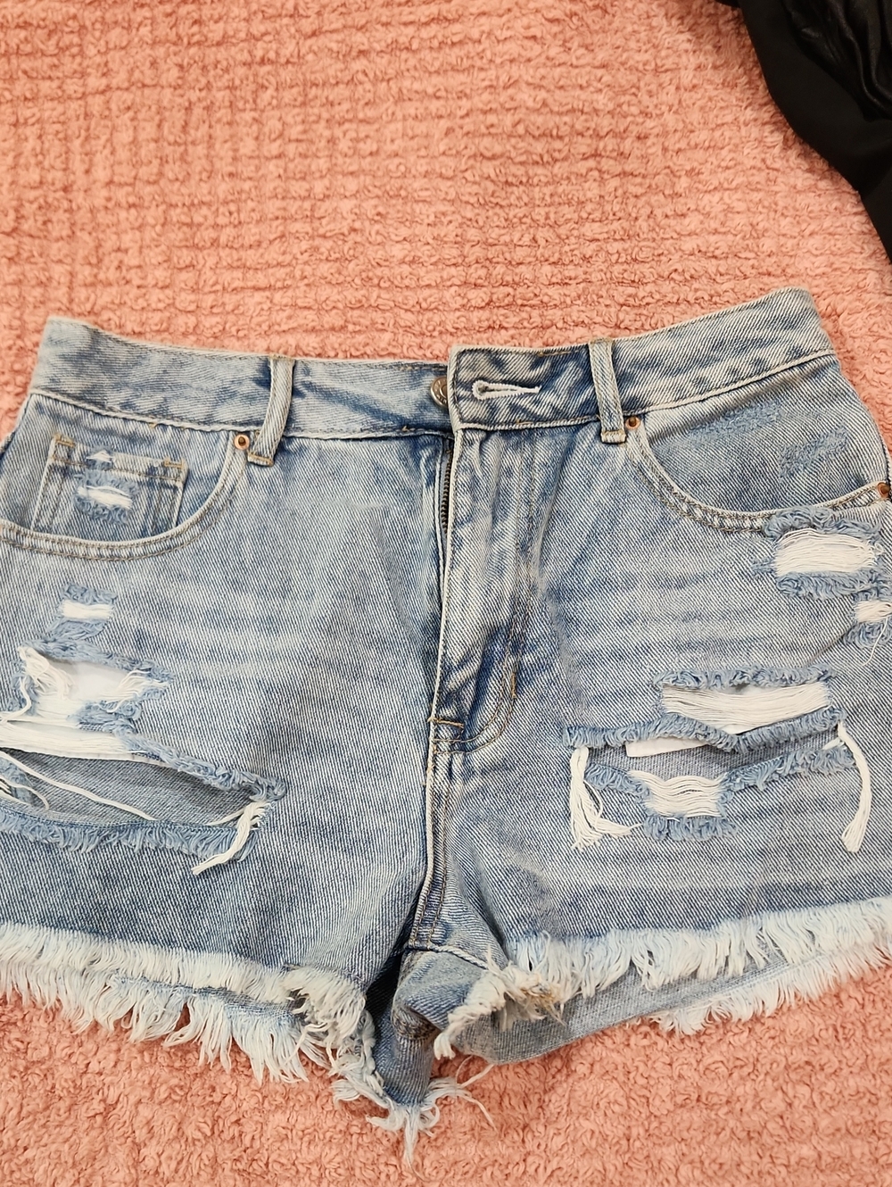 PacSun Light Wash Distressed Denim Shorts